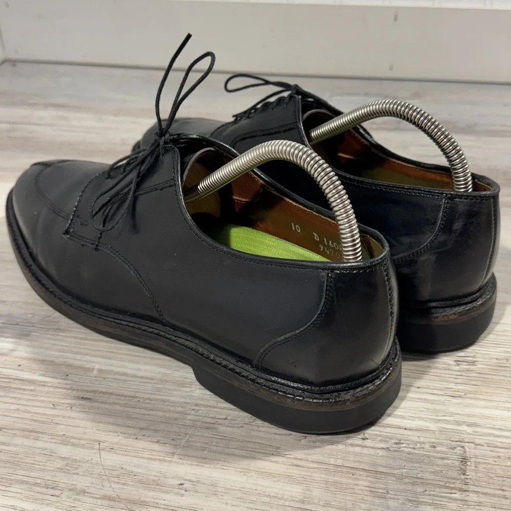 Allen Edmonds Ashton Split Toe Derby Shoes Mens 10D Black w/recycled Rubber Sole